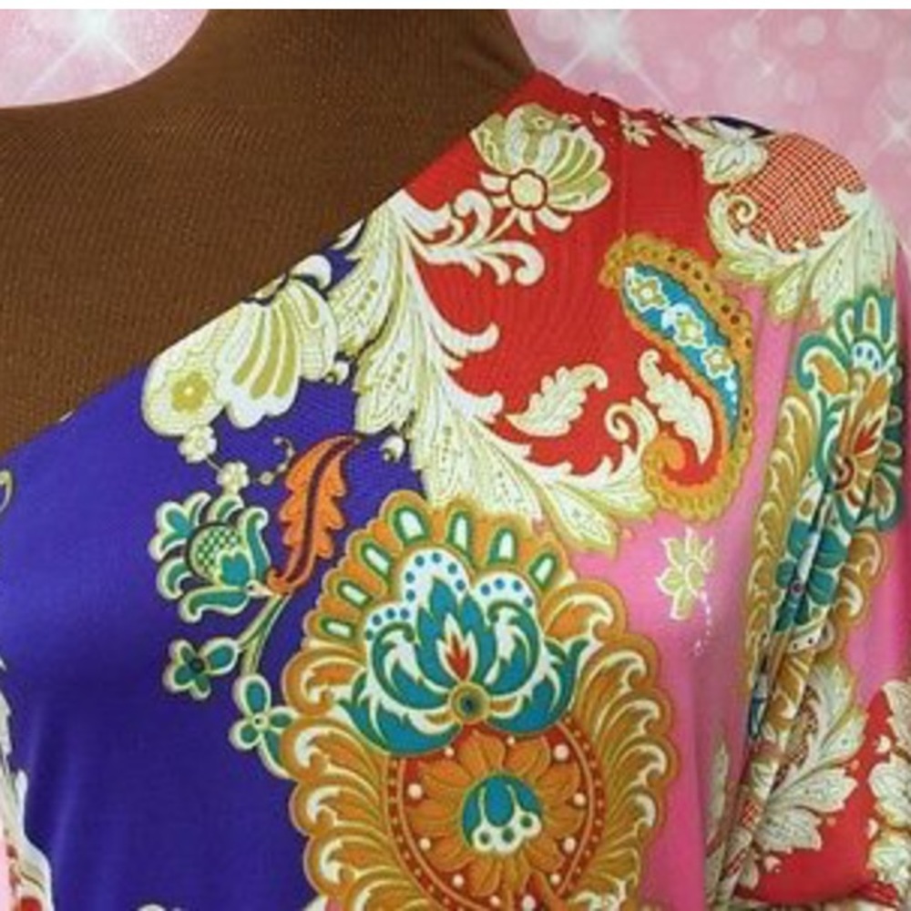 Freshine One Shoulder Floral mini dress